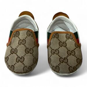 Gucci Baby Shoes EU 18 GG Logo Canvas Authentic